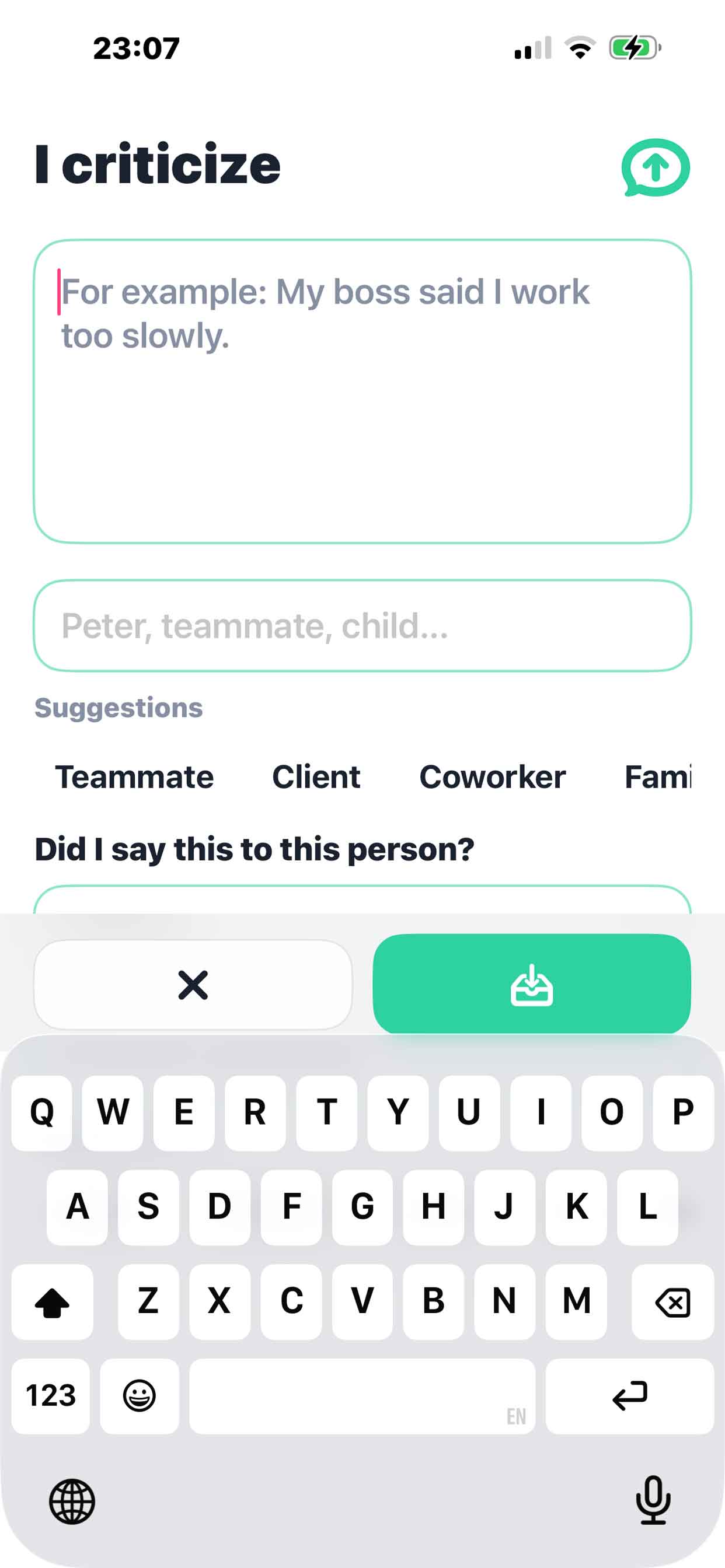 Critly app profile screen