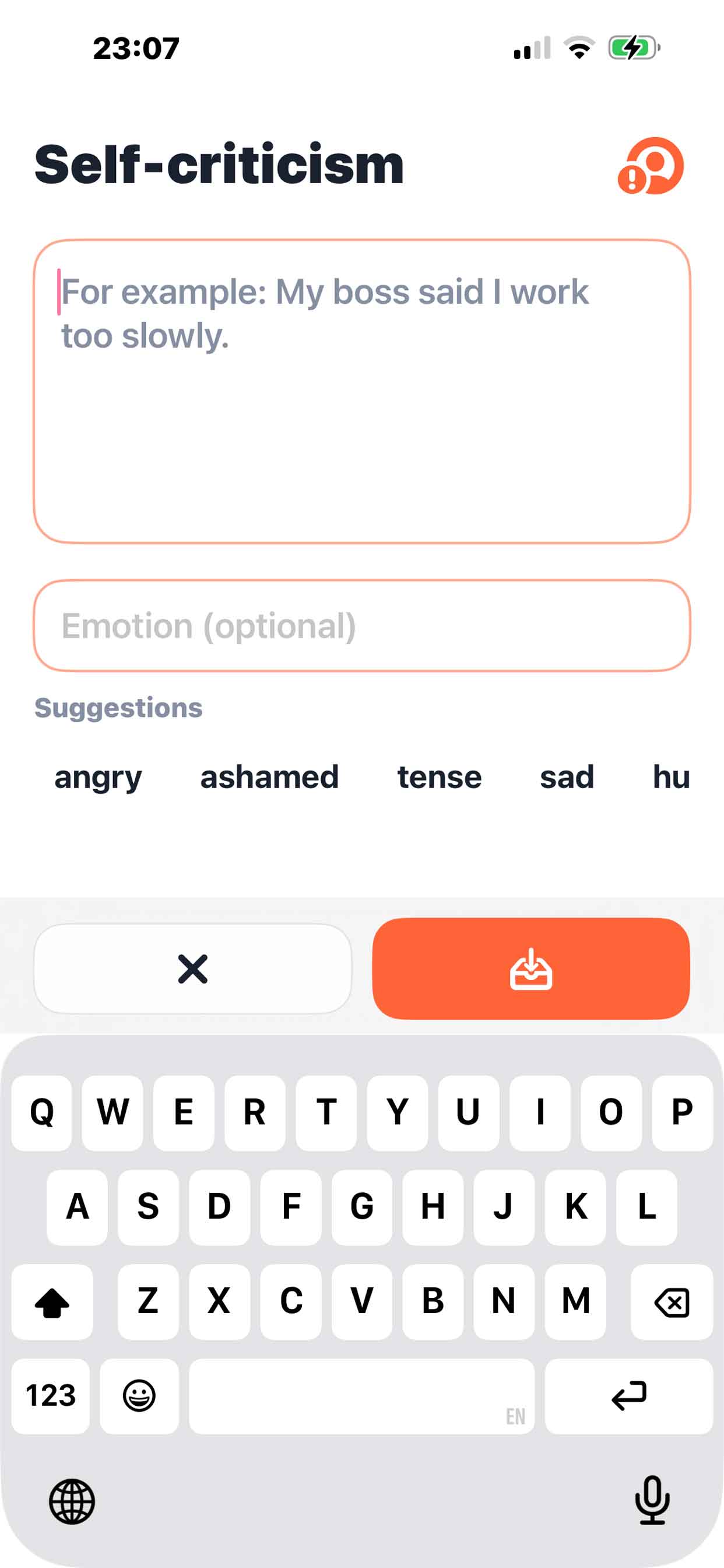 Critly app profile screen